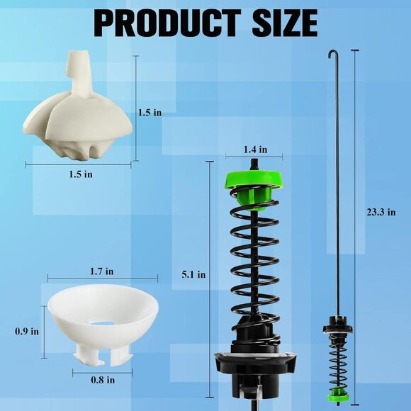 W11130362 Suspension Rod Kit (4Pcs) - Fits Whirlpool, Maytag, Kenmore (WTW5000, - Picture 7 of 7